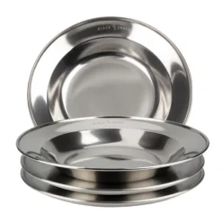 Assiette Camping Plate Et Creuse | Diamètre Env. 23 Cm | 2 Assiettes De Chaque
