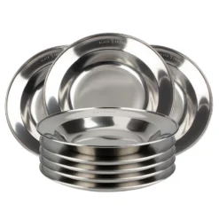 Assiette Camping Plate Et Creuse | Diamètre Env. 23 Cm | 4 Assiettes De Chaque