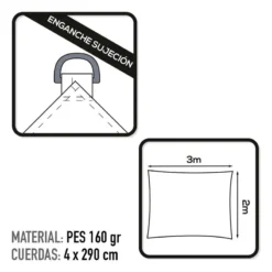 Auvent Rectangulaire En Polyester Aktive Garden Coloris Blanc -Tente Magasin auvent rectangulaire en polyester aktive garden coloris blanc 2