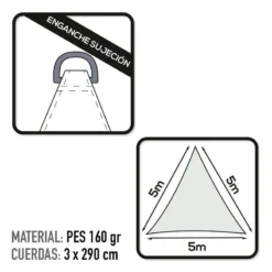 Auvent Triangulaire En Polyester Aktive Garden Coloris Blanc -Tente Magasin auvent triangulaire en polyester aktive garden coloris blanc 2