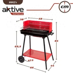 Barbecue Portable Au Charbon De Bois Pour 4 Niveaux Aktive -Tente Magasin barbecue portable au charbon de bois pour 4 niveaux aktive 5