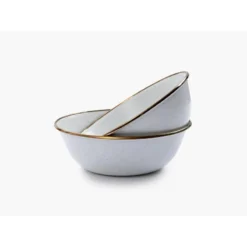 Barebones Bol Enamelé / Bols - 2 Pièces - Coquille D'œuf