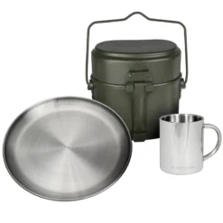 Batterie De Cuisine De Camping, Assiette Plate Et Tasse Isotherme Set