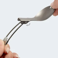 Batterie De Cuisine De Camping Set | Casseroles + Fourchette/Cuillère | Titane -Tente Magasin batterie de cuisine de camping set casseroles fourchettecuillere titane 4