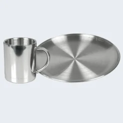 Camping Assiette Plate Et Tasse Isotherme Set | Acier Inoxydable -Tente Magasin camping assiette plate et tasse isotherme set acier inoxydable 2