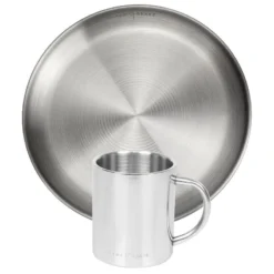 Camping Assiette Plate Et Tasse Isotherme Set | Acier Inoxydable