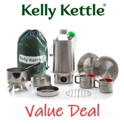 Kelly Kettle Kit 'Base Camp' Ultime - Acier Inoxydable NOUVEAU -Tente Magasin kelly kettle kit base camp ultime acier inoxydable nouveau 2