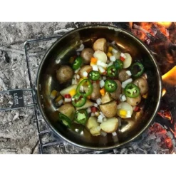 Pathfinder Poêle à Frire Pliable En Acier Inoxydable Avec Couvercle -Tente Magasin pathfinder poele a frire pliable en acier inoxydable avec couvercle 2