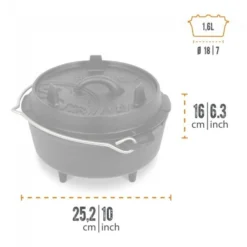 Petromax Dutch Oven FT3-3QT - Avec Pieds -Tente Magasin petromax dutch oven ft3 3qt avec pieds 3