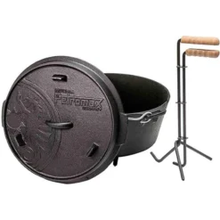 Petromax Dutch Oven FT3-3QT (avec Pieds) Et LĂšve-couvercle Professionnel