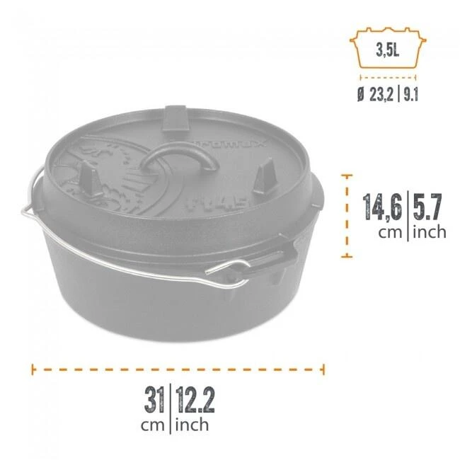 Petromax Dutch Oven FT4.5-4.5QT - Sans Pieds 2 Petromax Dutch Oven FT4.5-4.5QT - Sans Pieds – Image 2