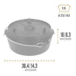 Petromax Dutch Oven FT6-6QT - Sans Pieds -Tente Magasin petromax dutch oven ft6 6qt sans pieds 2