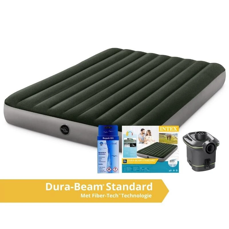 Intex Prestige Downy Jr. Twin Airbed - Lit Gonflable - 191x152x25cm - Avec Accessoires 1 Intex Prestige Downy Jr. Twin Airbed - Lit Gonflable - 191x152x25cm - Avec Accessoires