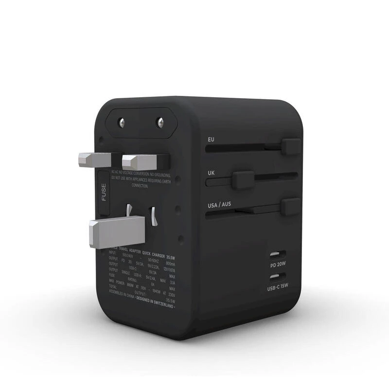 Prise Mondiale Universelle RollingSQUARE Avec 2 USB-C Et 3 USB-A 2 Prise Mondiale Universelle RollingSQUARE Avec 2 USB-C Et 3 USB-A – Image 2