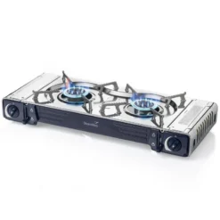 Set Réchaud à Gaz 2 Feux - Skandika Brann - Camping - Allumage Piezo - Mallette -Tente Magasin set rechaud a gaz 2 feux skandika brann camping allumage piezo mallette 2