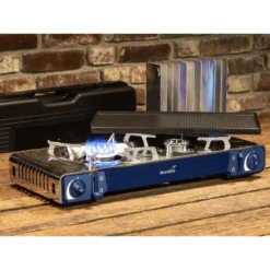 Set Réchaud à Gaz 2 Feux - Skandika Brann - Camping - Allumage Piezo - Mallette -Tente Magasin set rechaud a gaz 2 feux skandika brann camping allumage piezo mallette 5