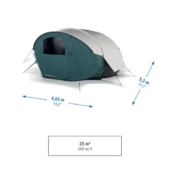 Quechua Tente Bulle De Camping - AirSeconds Skyview Polycoton - 2 Personnes - 1 Chambre -Tente Magasin tente bulle de camping airseconds skyview polycoton 2 personnes 1 chambre 3