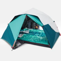 Quechua Tente De Camping - 2 Seconds EASY - 3 Places - Fresh & Black -Tente Magasin tente de camping 2 seconds easy 3 places fresh and black 3