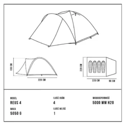 Tente De Camping - Alpinus REUS 4 - 4 Places 9 Tente De Camping - Alpinus REUS 4 - 4 Places -Tente Magasin tente de camping alpinus reus 4 4 places 2