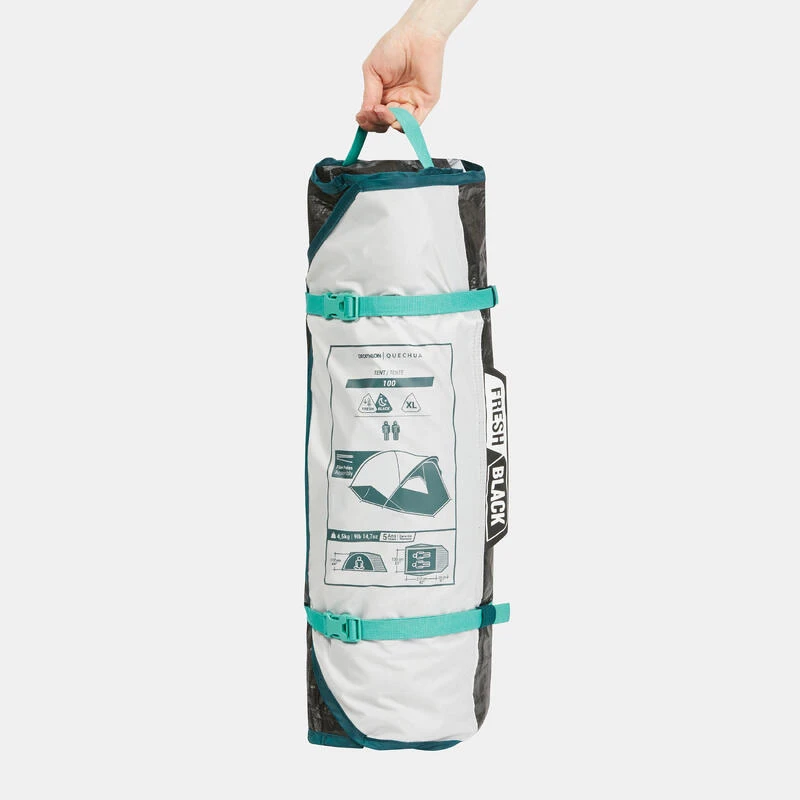 Quechua Tente De Camping - MH100 XL - 2 Places - Fresh & Black 4 Quechua Tente De Camping - MH100 XL - 2 Places - Fresh & Black – Image 4