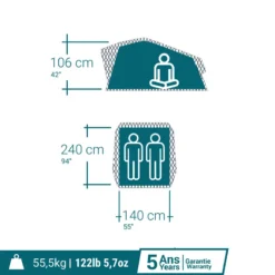 Quechua TENTE DE TOIT MH500 FRESH & BLACK 2P 13 Quechua TENTE DE TOIT MH500 FRESH & BLACK 2P -Tente Magasin tente de toit mh500 fresh and black 2p 3