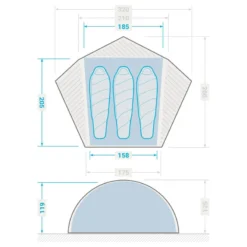 Tente Dôme De Trekking - 3 Places - MT900 12 Tente Dôme De Trekking - 3 Places - MT900 -Tente Magasin tente dome de trekking 3 places mt900 2
