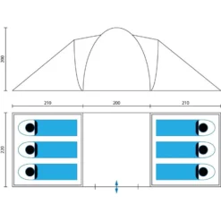 Tente Dôme Familiale Hammerfest 6 Protect - Sol Cousu - 6 Personnes - 2 Cabines -Tente Magasin tente dome familiale hammerfest 6 protect sol cousu 6 personnes 2 cabines 6