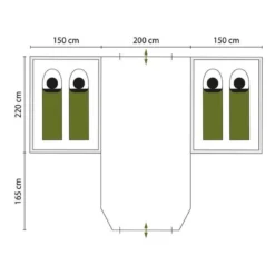 Tente Dôme Hammerfest 4 Plus - Camping - 2 Cabines - 4 Personnes - 2 Entrées -Tente Magasin tente dome hammerfest 4 plus camping 2 cabines 4 personnes 2 entrees 6