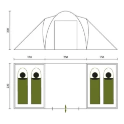 Tente Dôme Hammerfest 4 Sleeper Protect - Sol Cousu - 4 Pers - 2 Cabines Noires -Tente Magasin tente dome hammerfest 4 sleeper protect sol cousu 4 pers 2 cabines noires 6